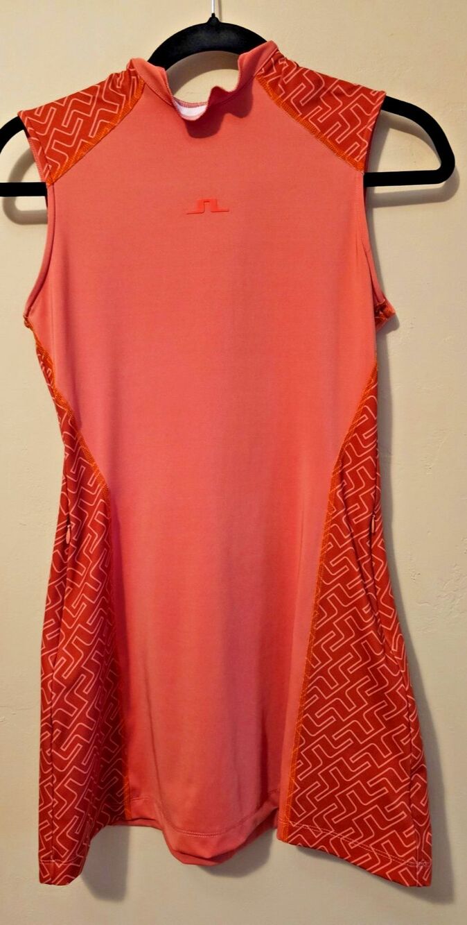 J. LINDEBERG Kendall Golf dress, size S, Orange, patterned, pickleball, tennis